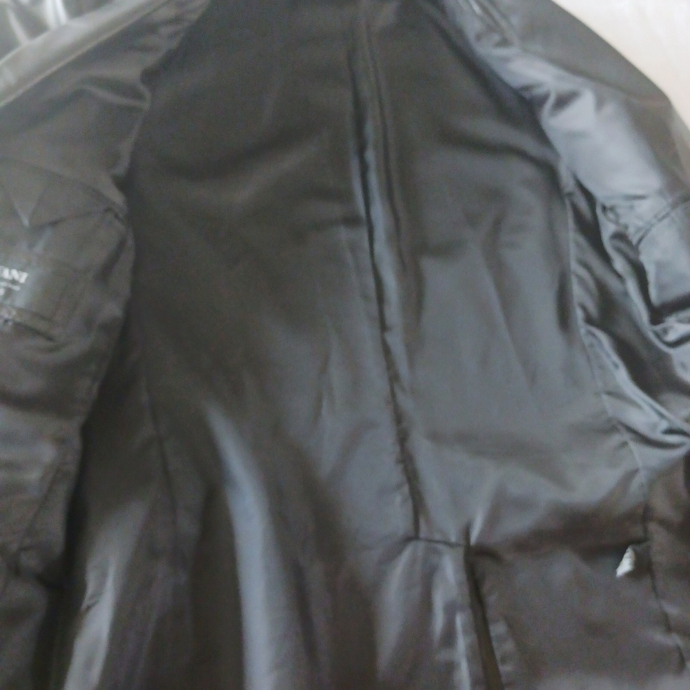 Alfani men's black Leather blazer jacket. Size 40L 3 bottons - Picture 7 of 10